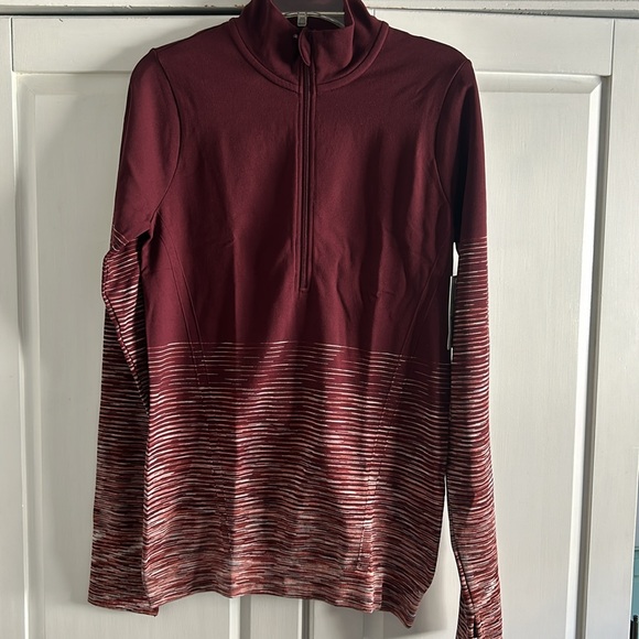 NWT XERSION PORT WINE COMPRESSION SEAMLESS QUARTER ZIP QUICK DRY WORKOUT TOP XS - Picture 6 of 11